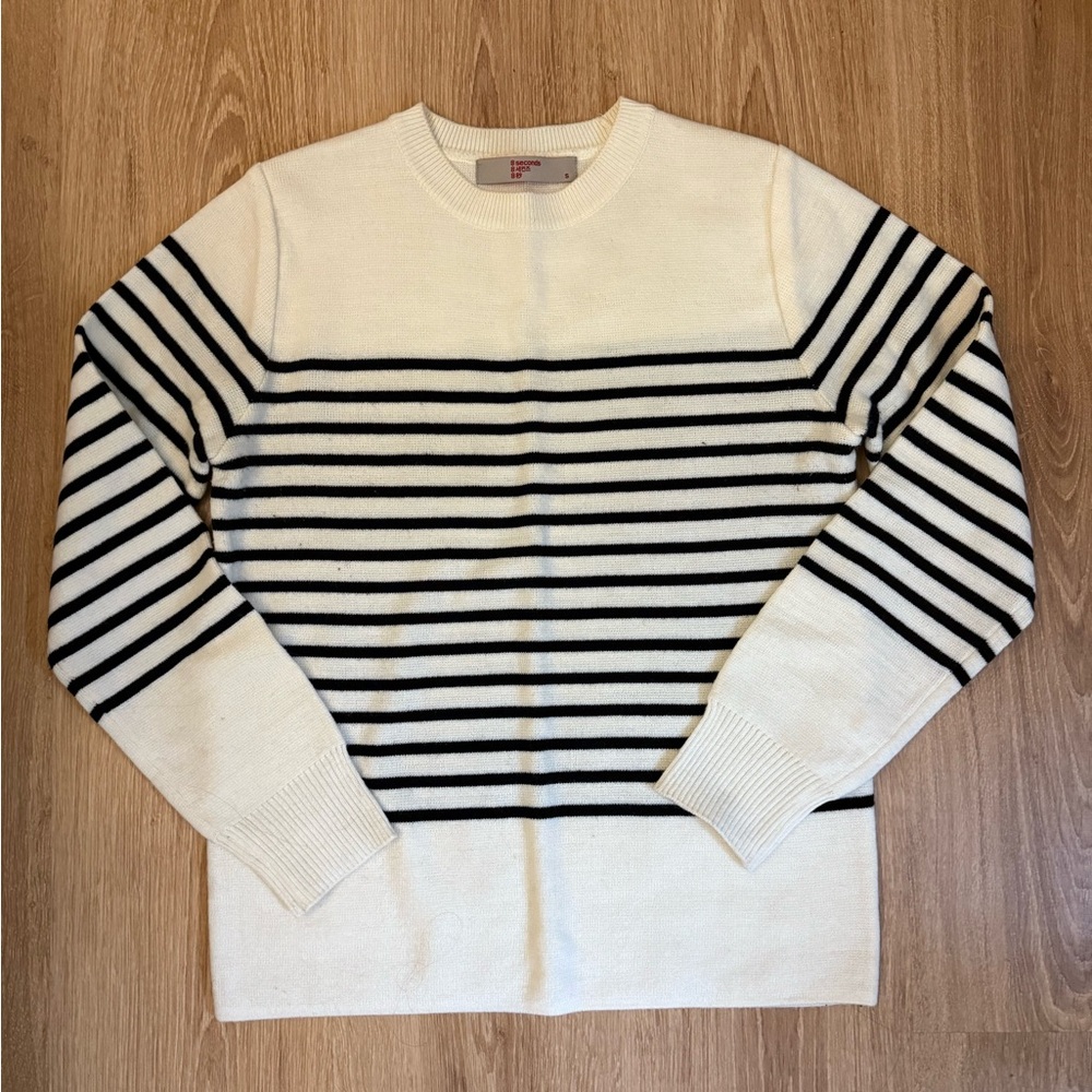 8 Seconds Striped Knit Sweater S